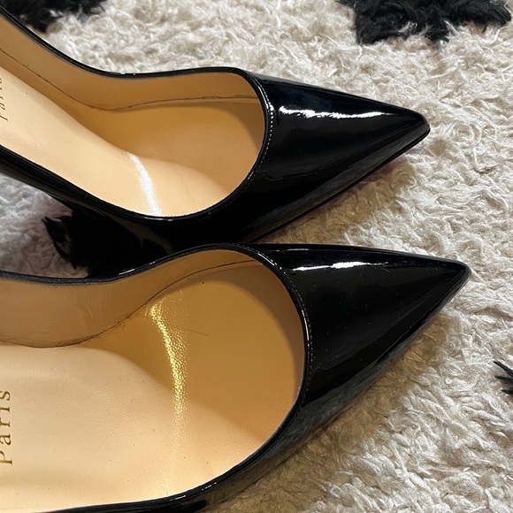 Christian Louboutin size 37.5 so Kate 120 Glossy Black Stiletto Heels - Picture 3 of 12